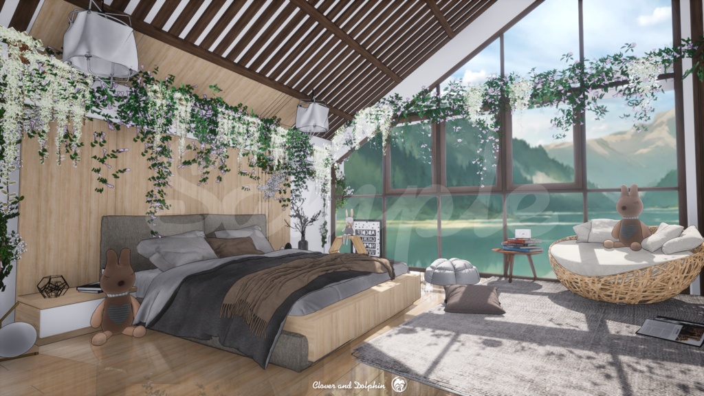 Rabbit Attic ウサギの屋根裏部屋|背景画像セット【Vtuberさん向け】