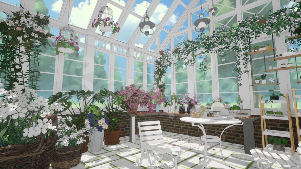 Greenhouse|背景画像セット【Vtuberさん向け】