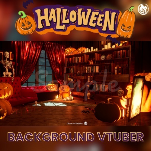 【Background VTUBER】 halloween background  【Vtuberさん向け】