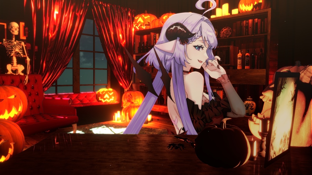 【Background VTUBER】 halloween background 【Vtuberさん向け】
