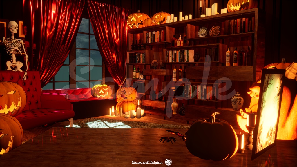 【Background VTUBER】 halloween background 【Vtuberさん向け】