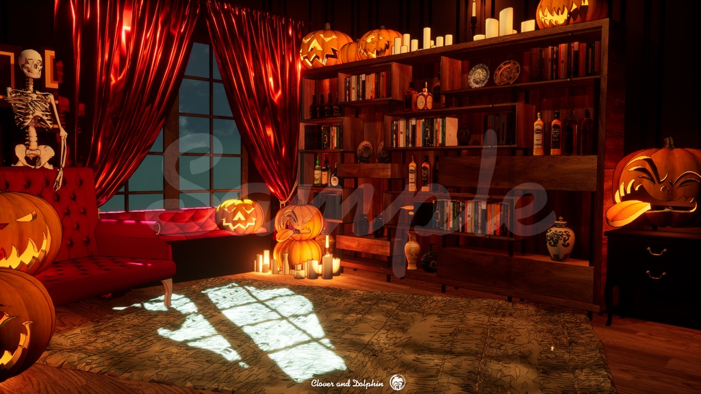 【Background VTUBER】 halloween background 【Vtuberさん向け】