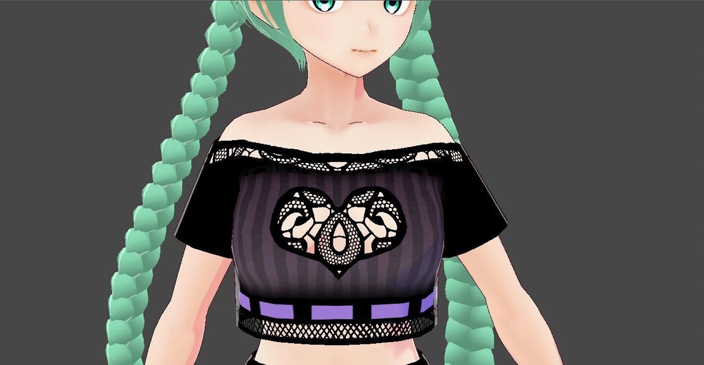 Vintage Styled Heart cropped Shirt
