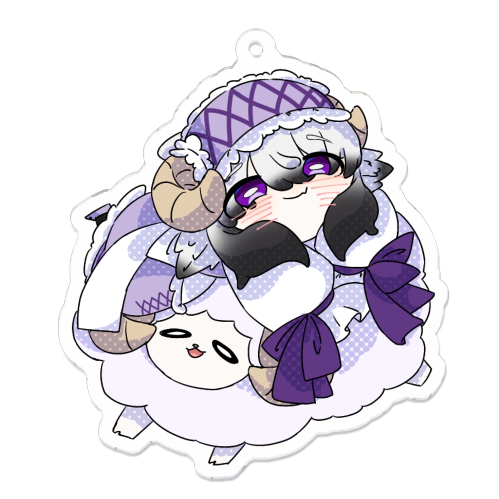 ひつじなおたくのキーホルダー