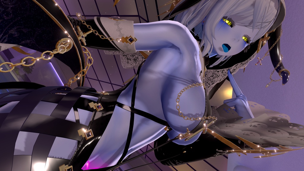 「FREE」 ラシューシャ青肌Texture