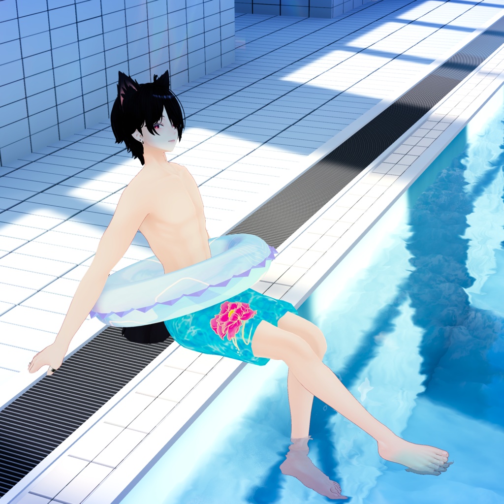 【MA対応ギミック】grabして固定できる浮き輪【四色セット】