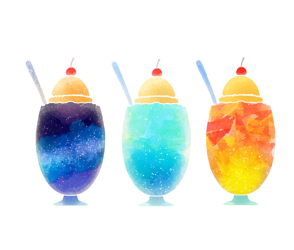 純喫茶モナカ「空色クリームソーダTシャツ(文字無し)」