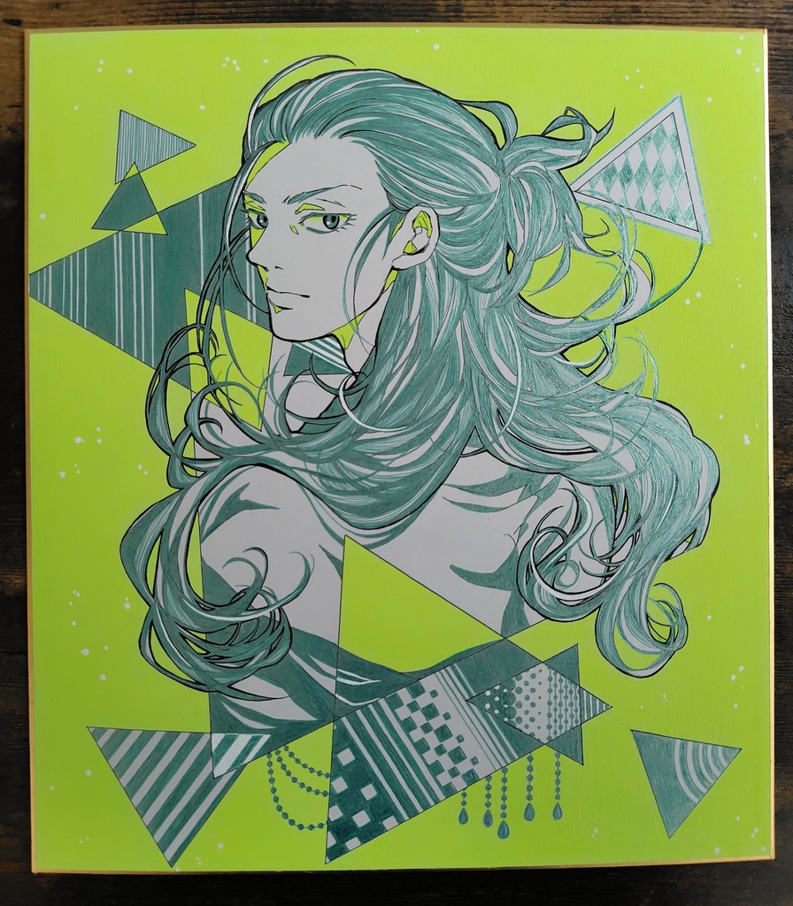 創作イラスト色紙