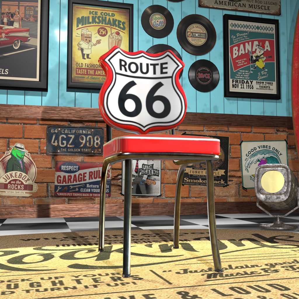 50s dinner chair -route 66-