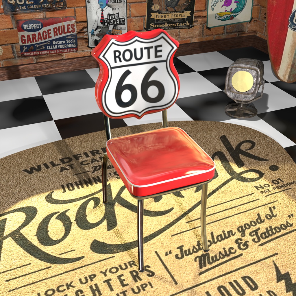50s dinner chair -route 66- 