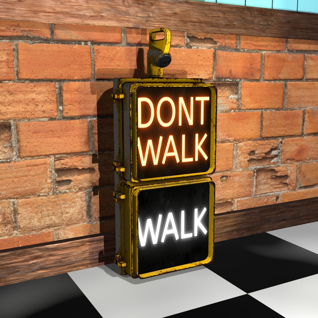 Vintage Pedestrian Signal Light / DON'T WALK – WALK