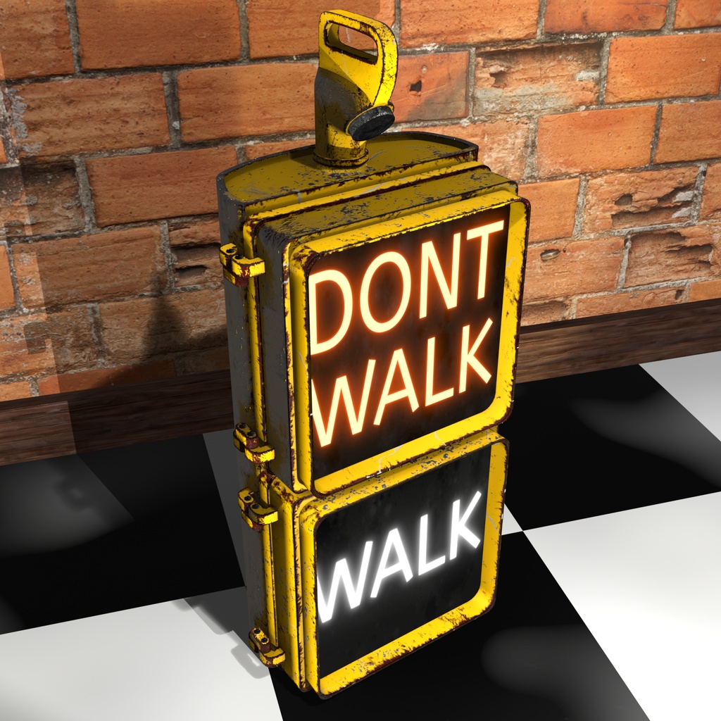 Vintage Pedestrian Signal Light / DON'T WALK – WALK