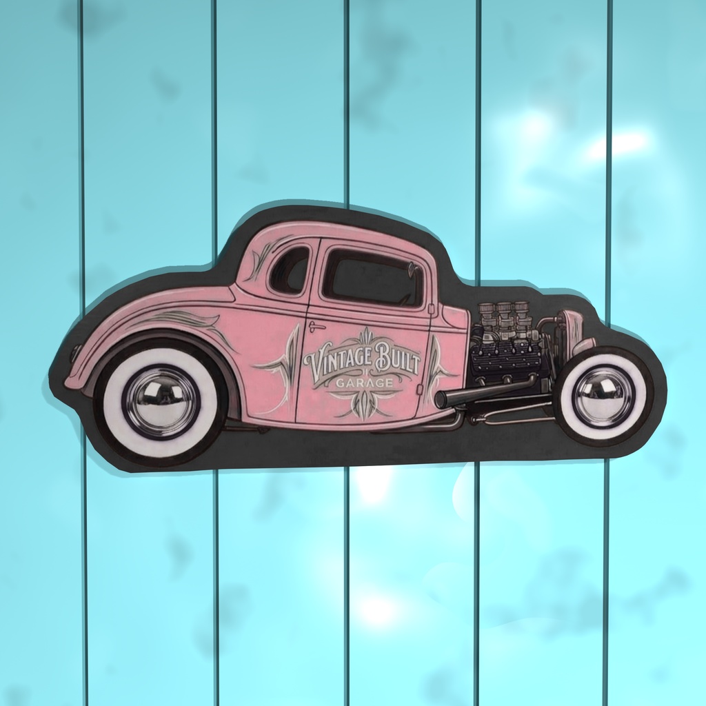 Hot Rod Wall Decor - Deuce Coupe Pinstripe paint <6 color types>