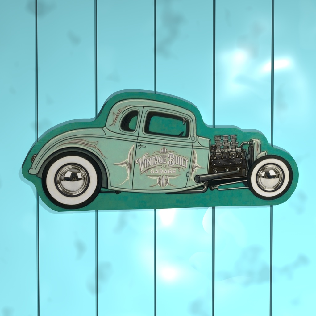 Hot Rod Wall Decor - Deuce Coupe Pinstripe paint <6 color types>