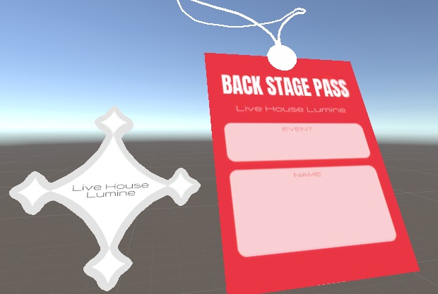 Live House Lumine 公式グッズ / ロゴバッジ & バックステージパス [ VRChat向け ]