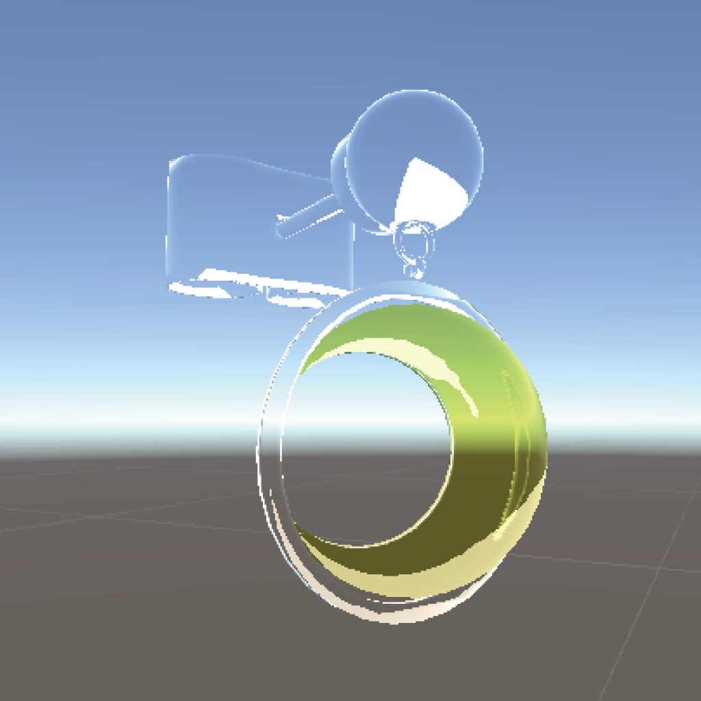 【 VRChat向け 】 Glass Moon 【 アクセ / ピアス 】