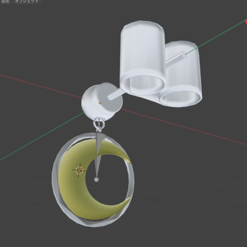 【 VRChat向け 】 Glass Moon 【 アクセ / ピアス 】