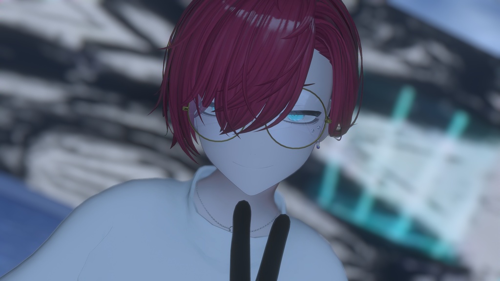 【VRC使用想定】丸メガネ