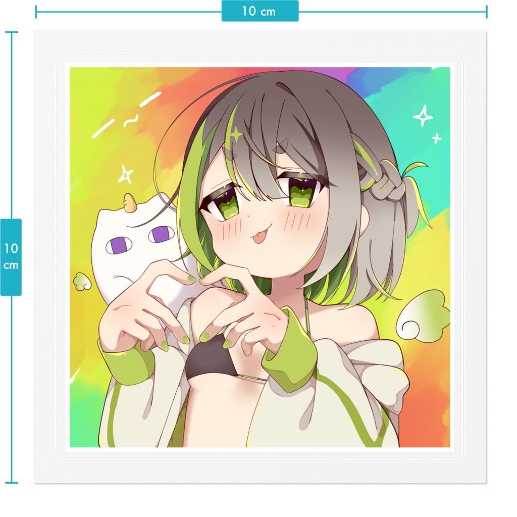 めちゃかわ‼︎のばんスクエアステッカー