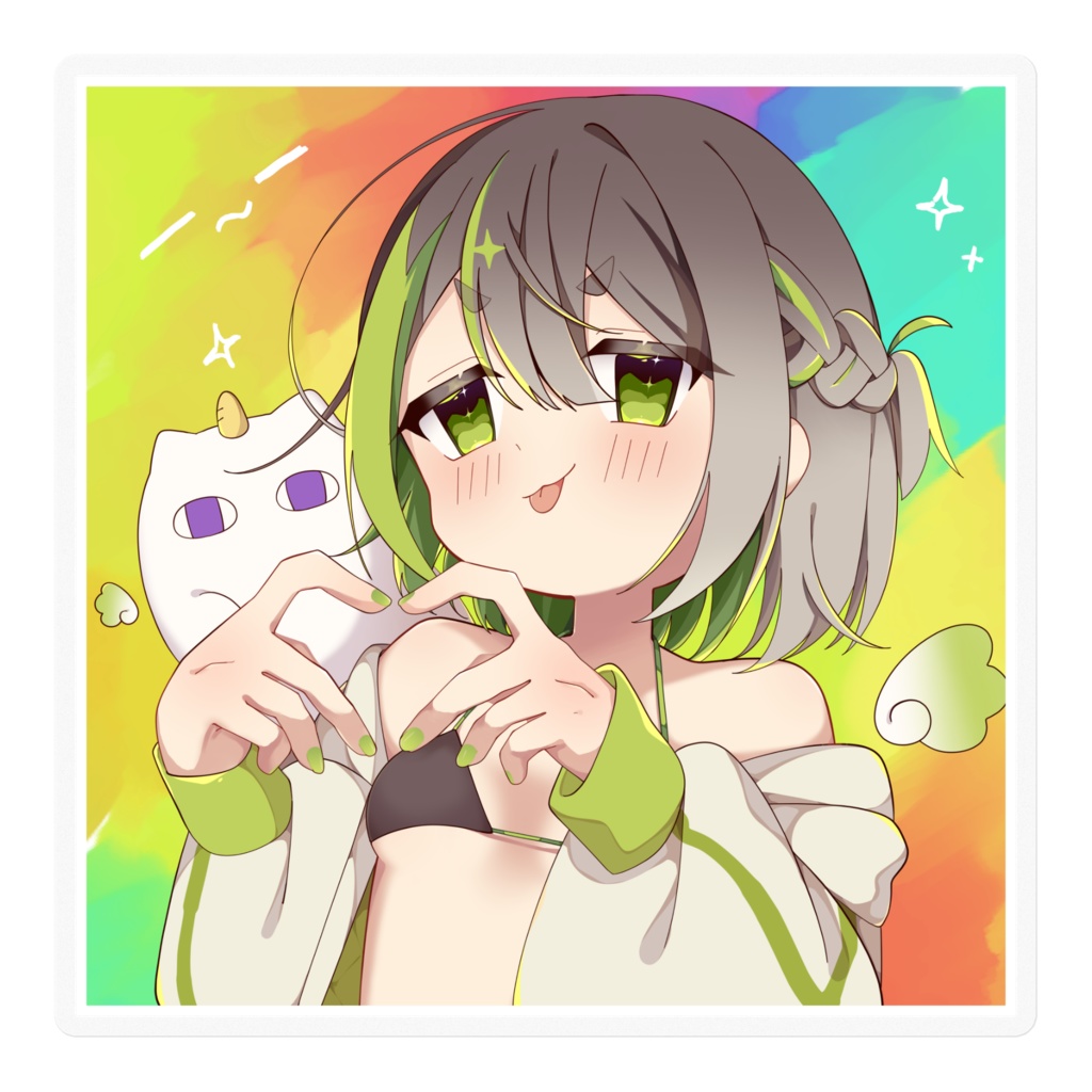 めちゃかわ‼︎のばんスクエアステッカー