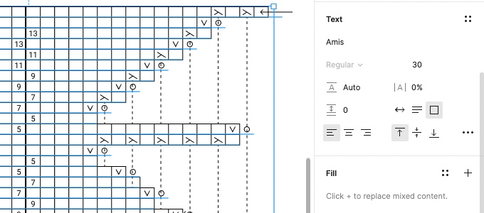 棒針編み用・編み図記号フォント（ベータ版）