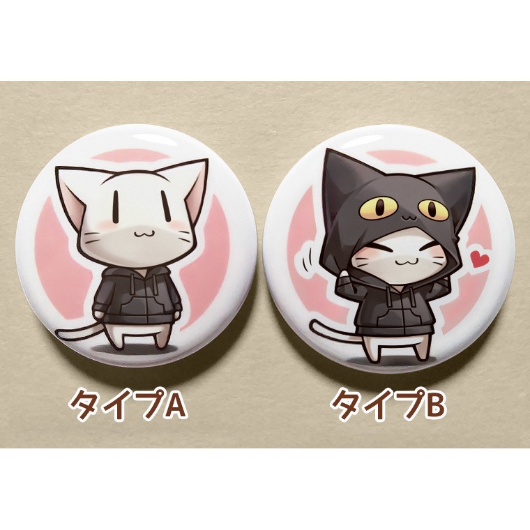 被る猫 缶バッジ