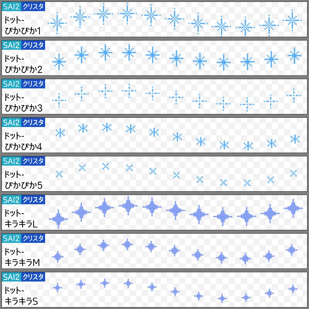 【無料】ドット絵風ブラシ【SAI2・クリスタ・Photoshop】