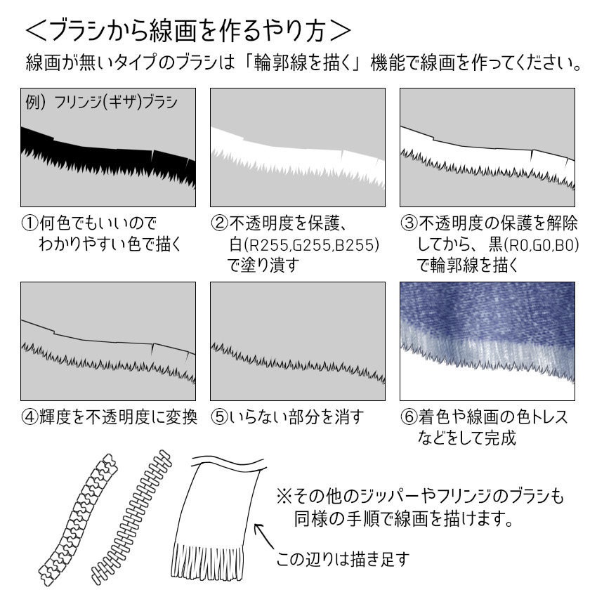 【SAI2用】装飾ブラシ2