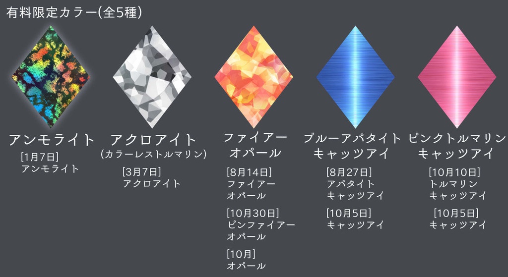 【無料あり】誕生石風シームレステクスチャ2