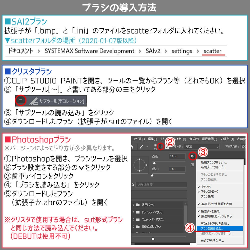 苺のシームレス素材&ブラシ【SAI2・クリスタ・Photoshop】