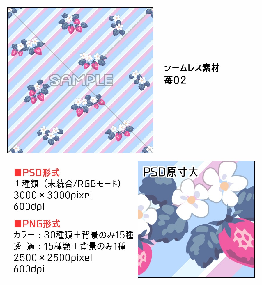 【無料あり】苺の素材集【SAI2・クリスタ・Photoshop】