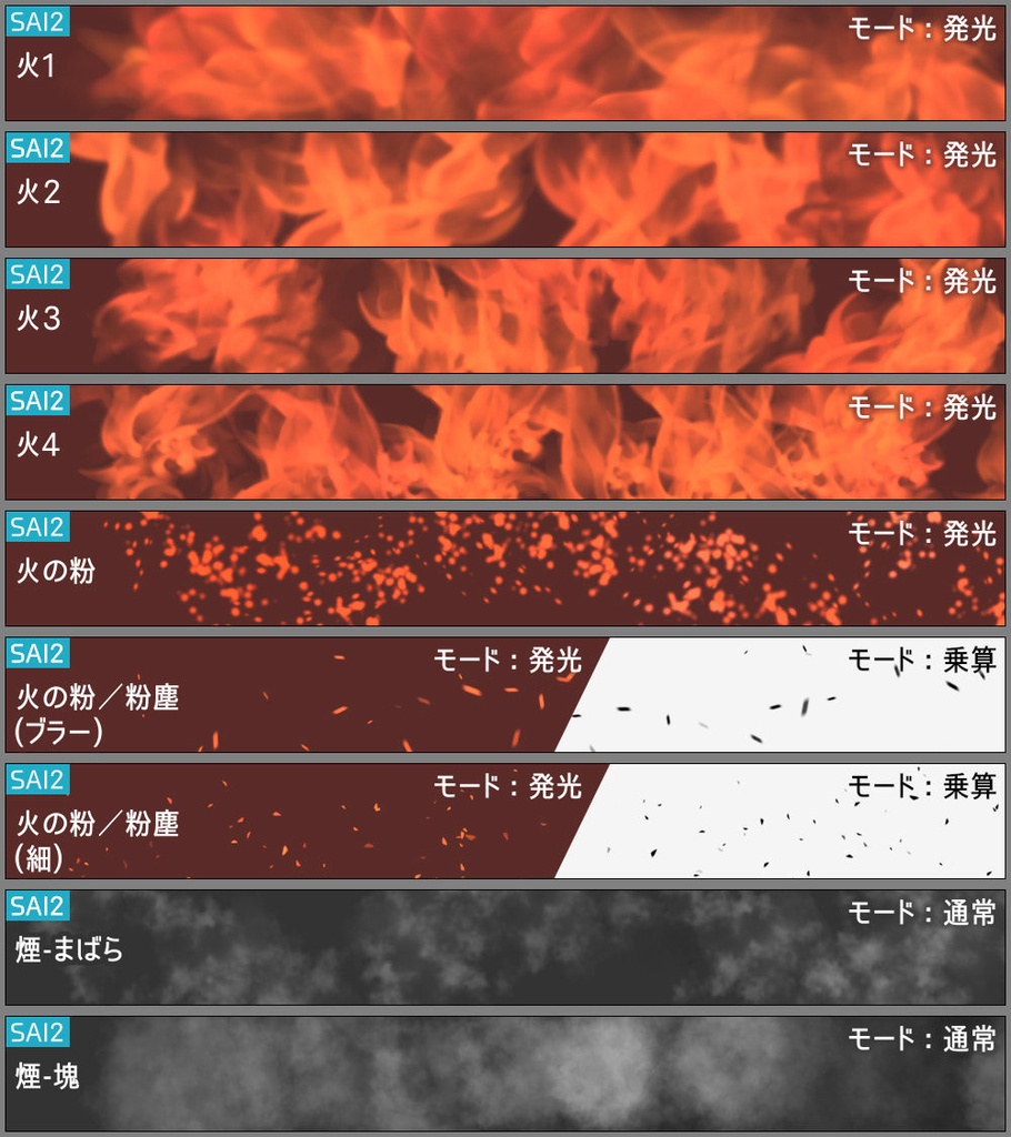 【無料あり】リアルな炎ブラシ【SAI2・クリスタ・Photoshop】