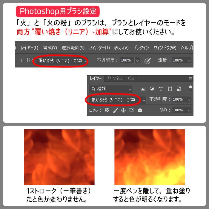 【無料あり】リアルな炎ブラシ【SAI2・クリスタ・Photoshop】