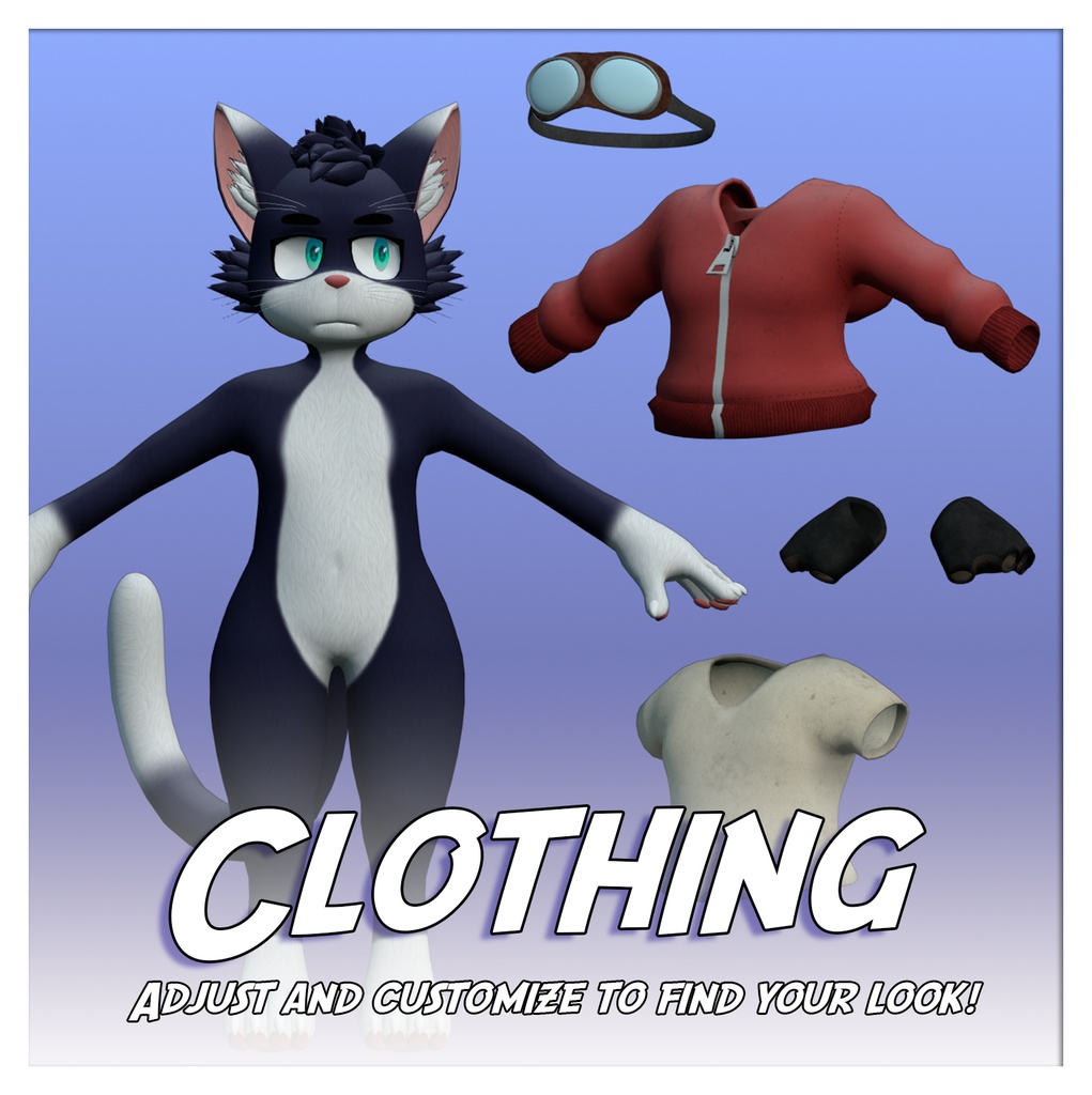 Atlas The Cat - Base - 3D Model For VRChat