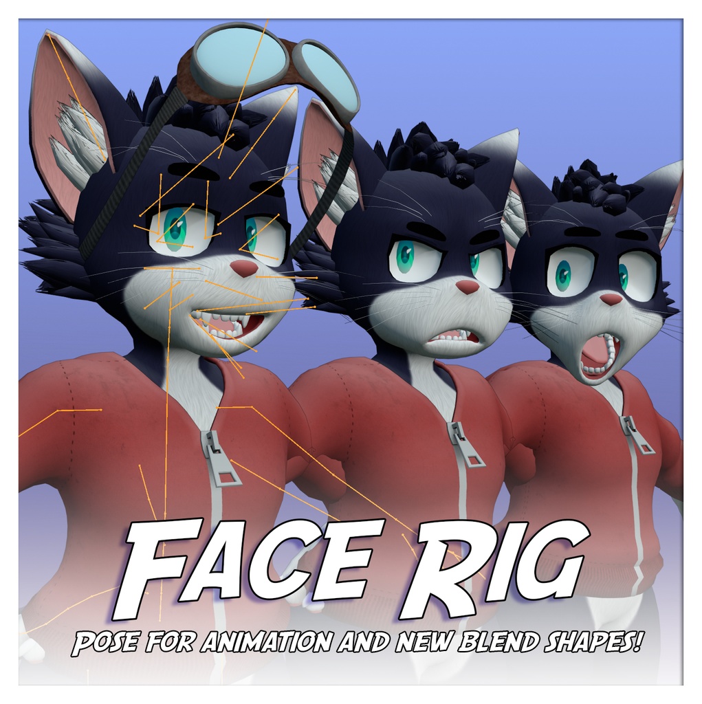 Atlas The Cat - Base - 3D Model For VRChat