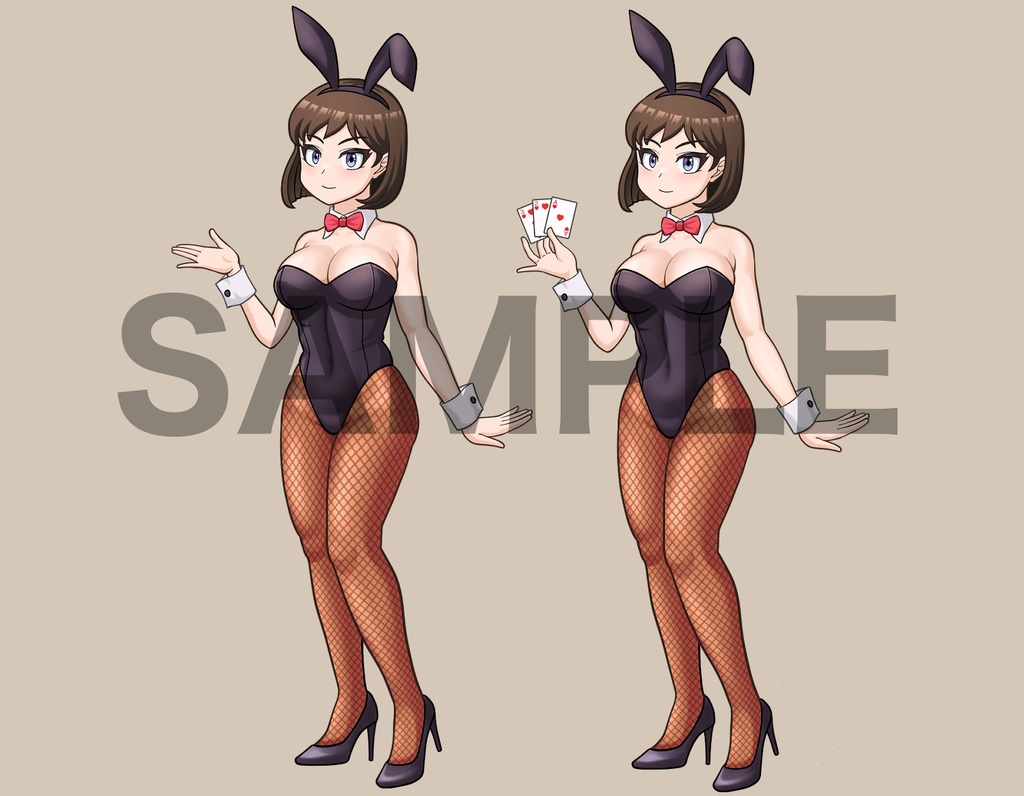 立ち絵素材、バニーガール、C01