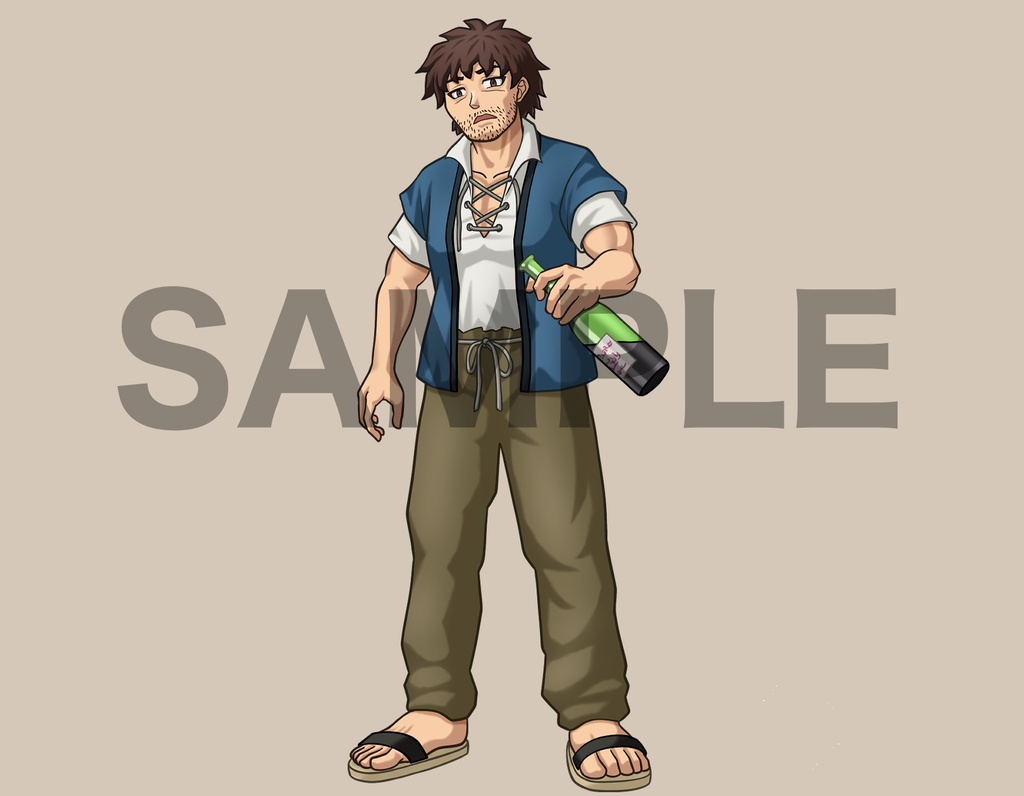 立ち絵素材、堕落した村の英雄、C07