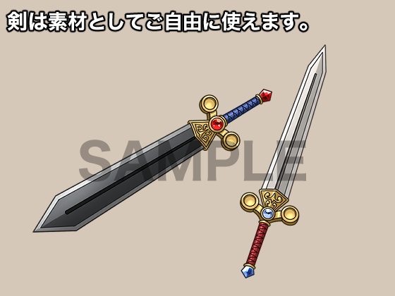 立ち絵素材、剣と鎧を装備した堕天使、C26