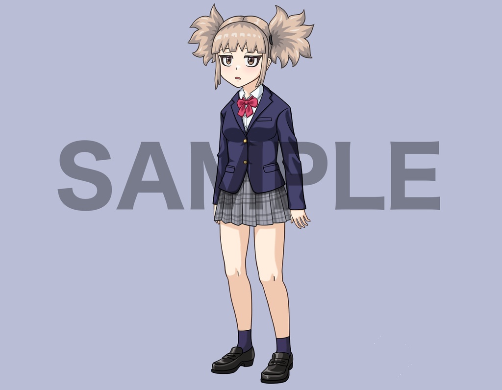 立ち絵素材、やる気がない脱力系女子高生、C29