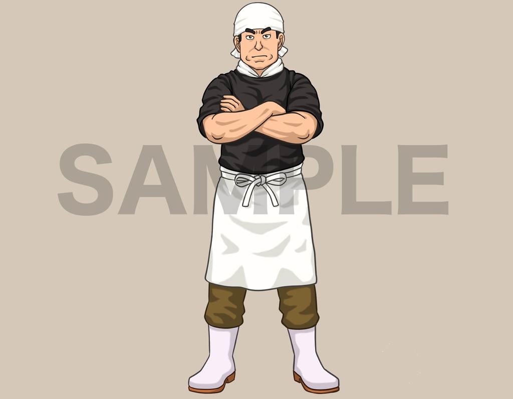 立ち絵素材、ラーメン屋の店主、C61