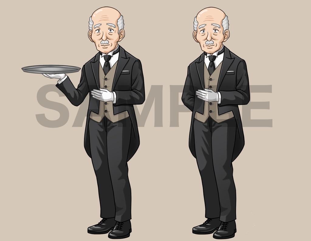 立ち絵素材、老執事、C71