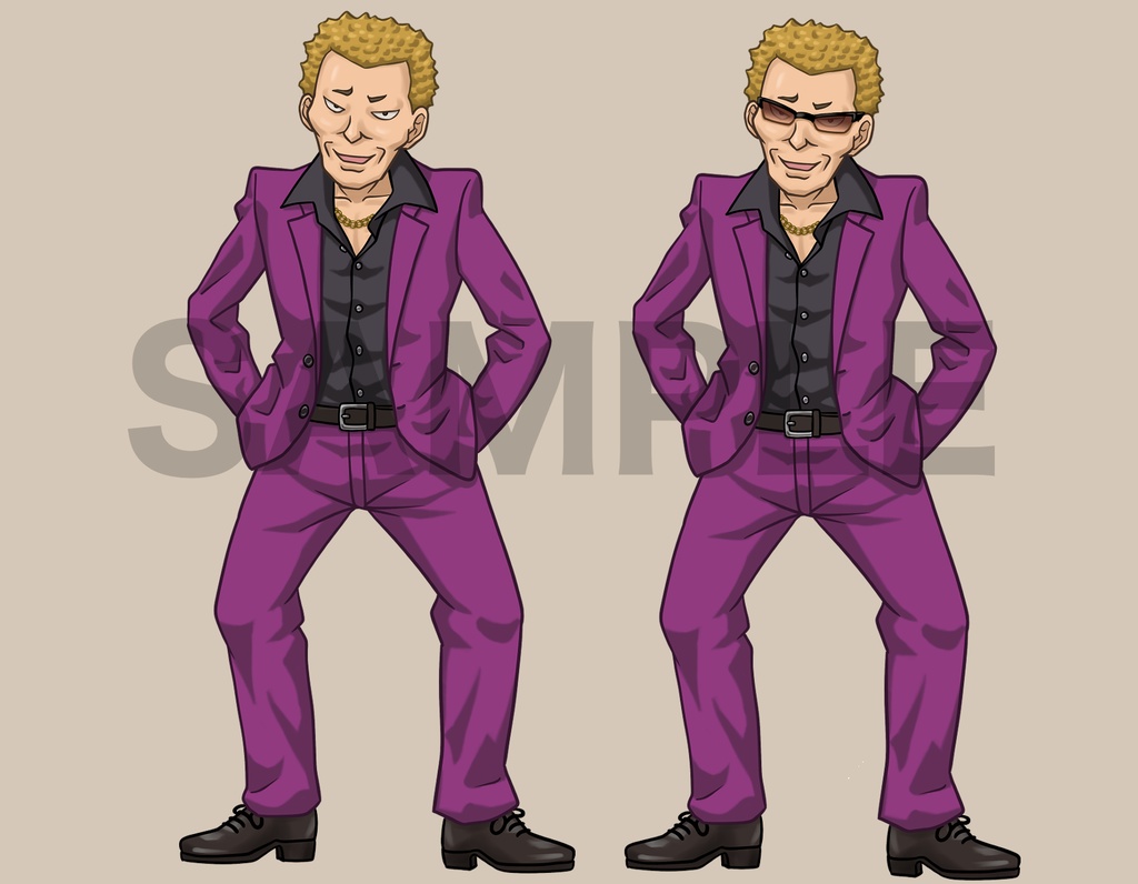 立ち絵素材、チンピラ、ガラの悪い男、C95