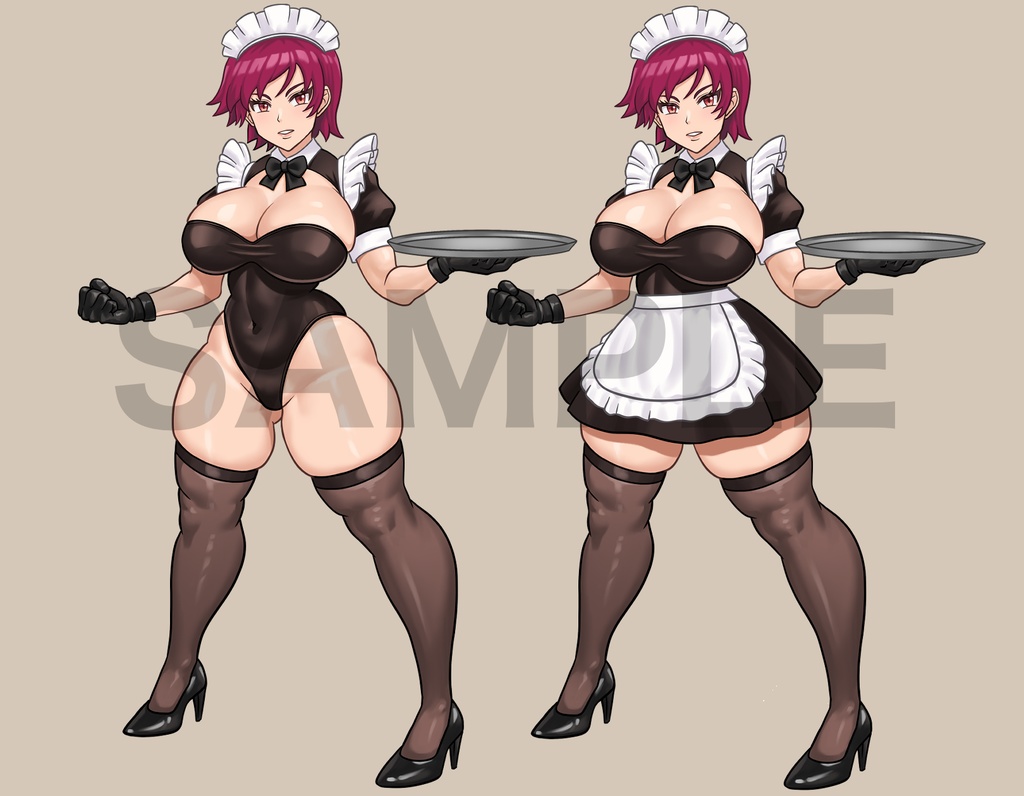 立ち絵素材、戦闘タイプのメイド、C97