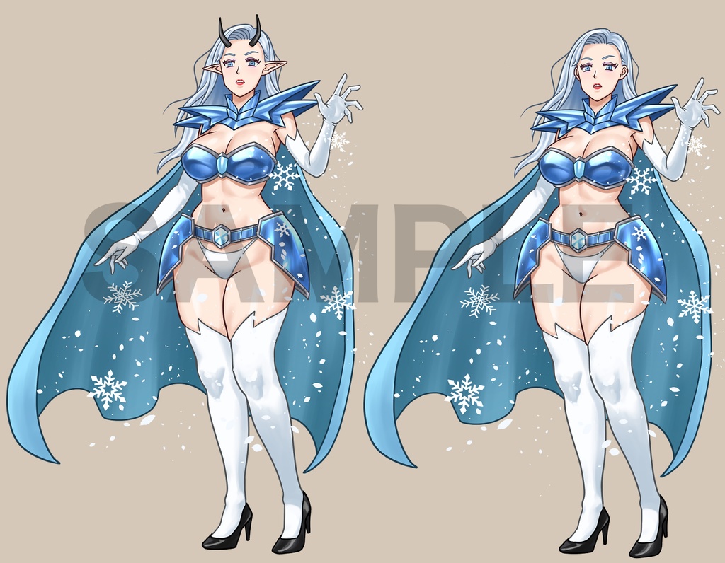 立ち絵素材、氷属性の魔族&人間、C102