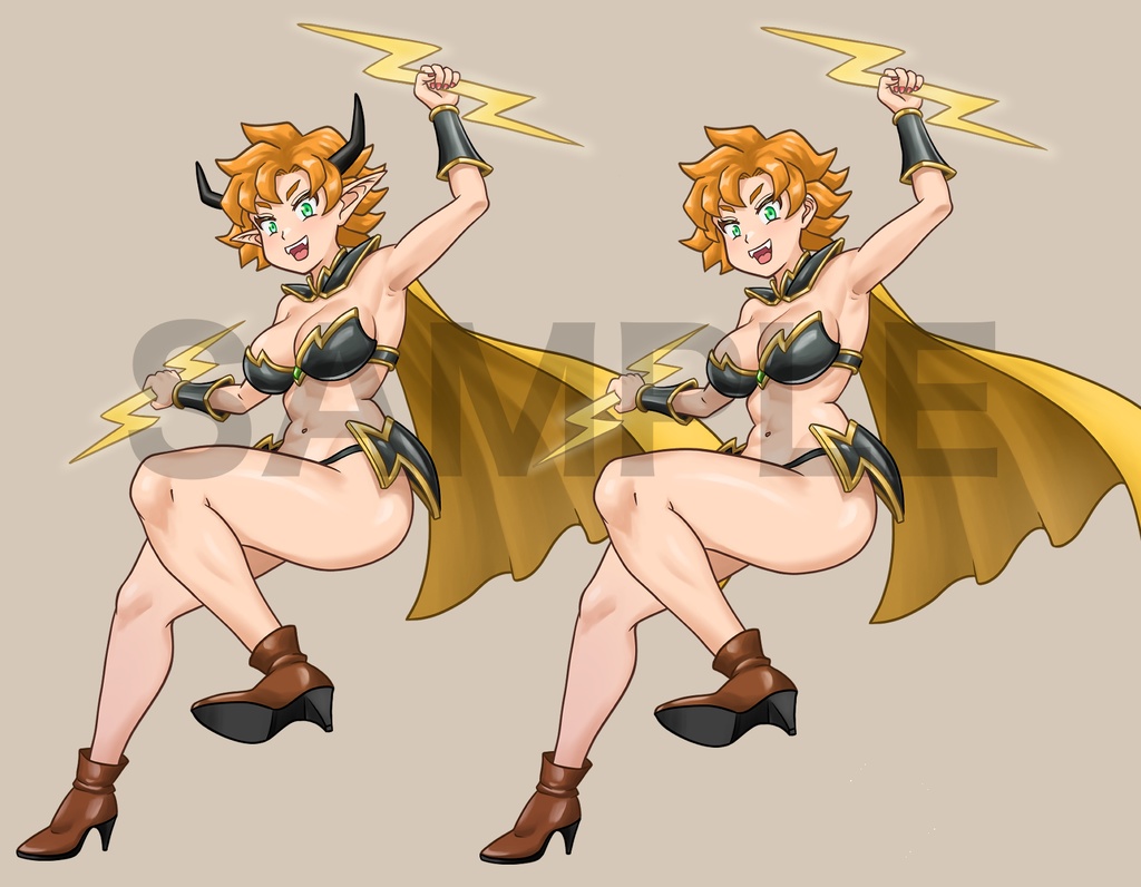 立ち絵素材、雷属性の魔族&人間、C104