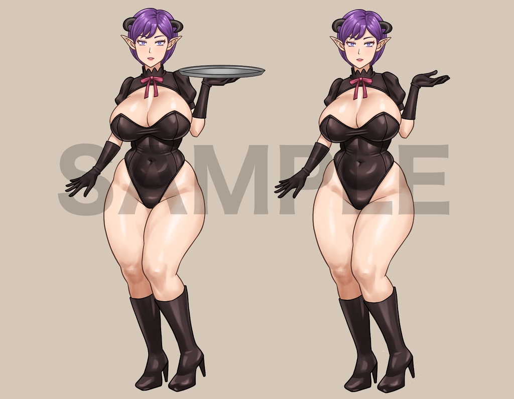 立ち絵素材、魔族のメイド、C105