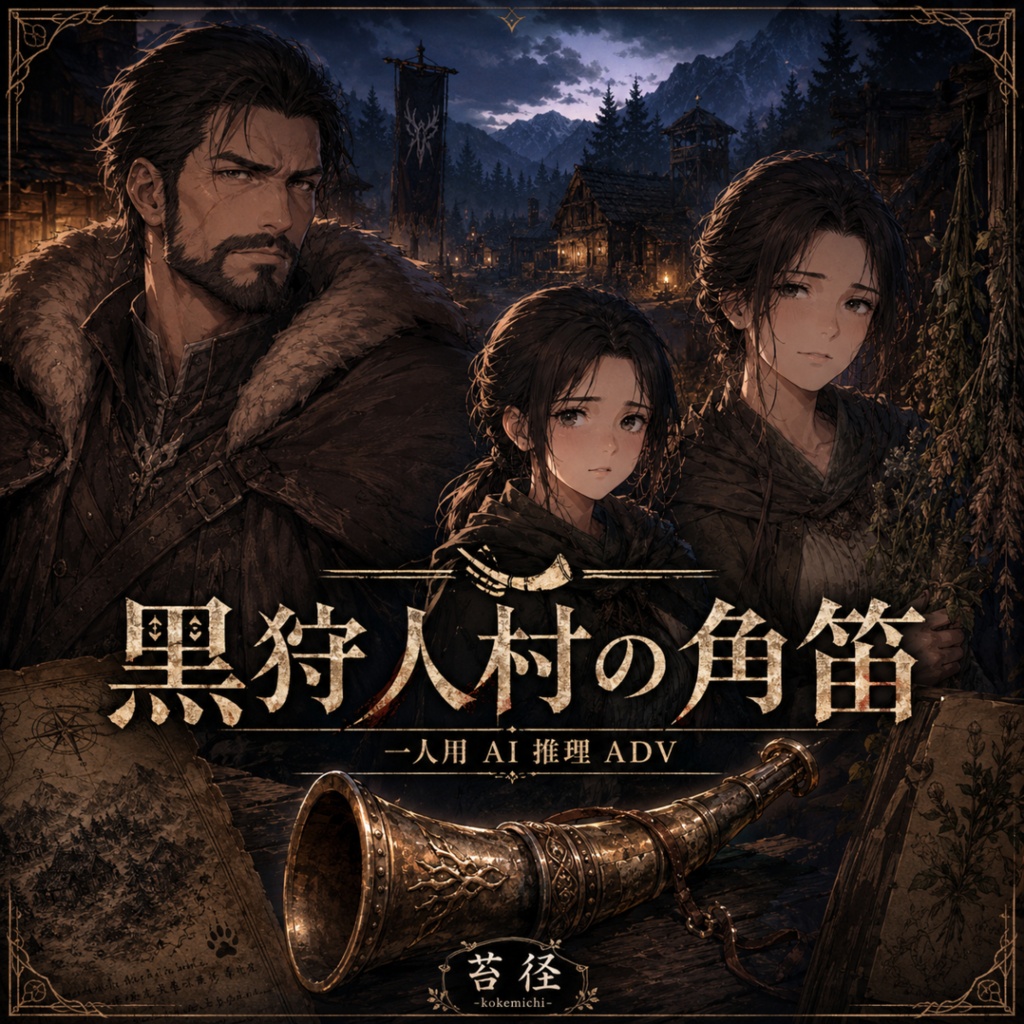 黒狩人村の角笛 - 1人用 AI 推理 ADV