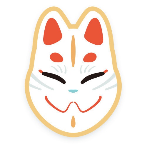 お面ストラップ おきつねさん