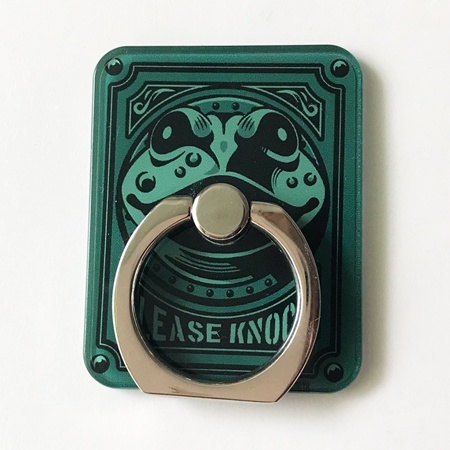 カエルヘッドドアノッカー風スマホリング