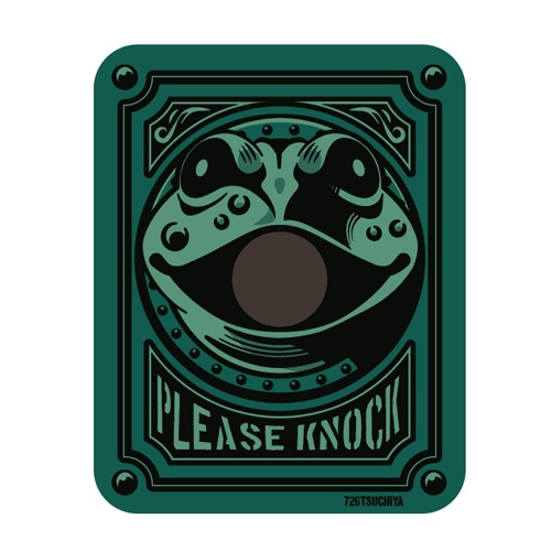 カエルヘッドドアノッカー風スマホリング